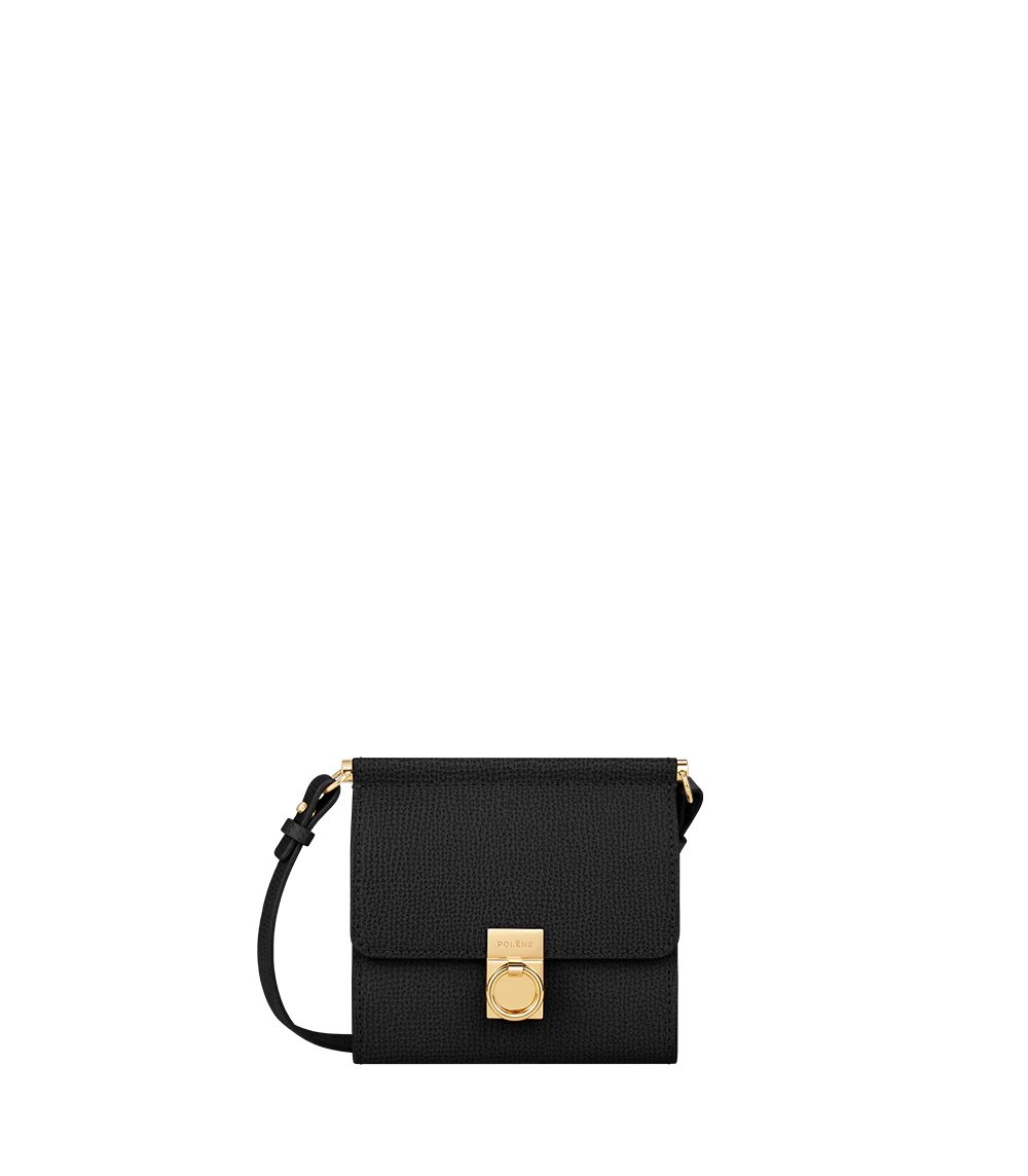 Polène Numéro Sept Crossbody 財布 黒 | JAPAN U465DO